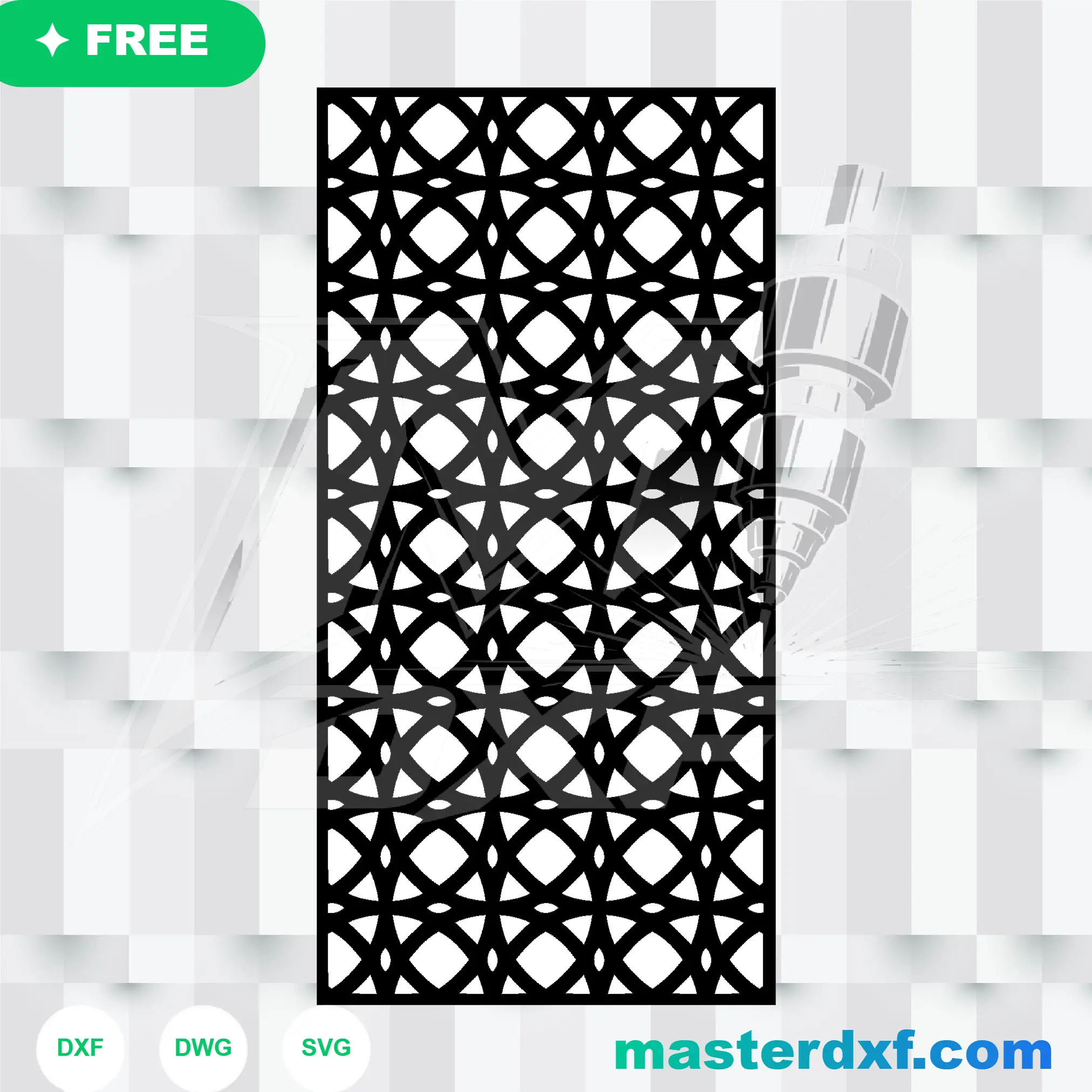 Modern Oval Lattice DXF – CNC Interior Design DXF File